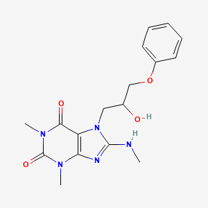 7-(2-hydroxy-3-phenoxypropyl)-1,3-dimethyl-8-(methylamino)-3,7-dihydro-1H-purine-2,6-dione