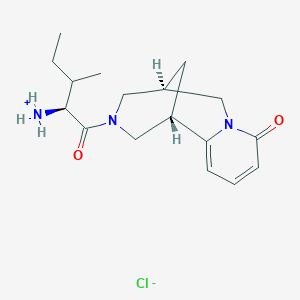 [(2S)-3-methyl-1-oxo-1-[(1S,9R)-6-oxo-7,11-diazatricyclo[7.3.1.02,7]trideca-2,4-dien-11-yl]pentan-2-yl]azanium;chloride