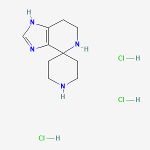 molecular formula C10H19Cl3N4 B7760414 1,5,6,7-Tetrahydrospiro[imidazo[4,5-c]pyridine-4,4'-piperidine] trihydrochloride 