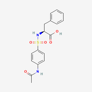molecular formula C17H18N2O5S B7760461 (S)-2-(4-acetamidophenylsulfonamido)-3-phenylpropanoic acid CAS No. 87661-71-0