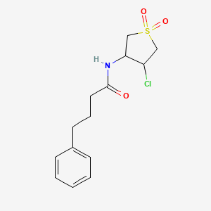 molecular formula C14H18ClNO3S B7760508 N-(4-chloro-1,1-dioxidotetrahydrothiophen-3-yl)-4-phenylbutanamide 