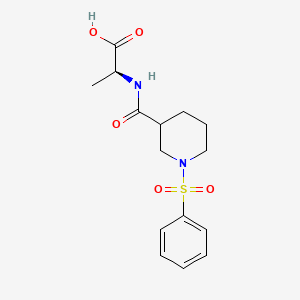 molecular formula C15H20N2O5S B7760516 N-{[1-(phenylsulfonyl)piperidin-3-yl]carbonyl}-L-alanine 