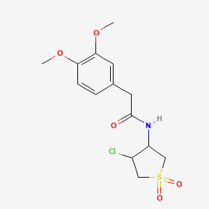 N-(4-chloro-1,1-dioxidotetrahydrothiophen-3-yl)-2-(3,4-dimethoxyphenyl)acetamide