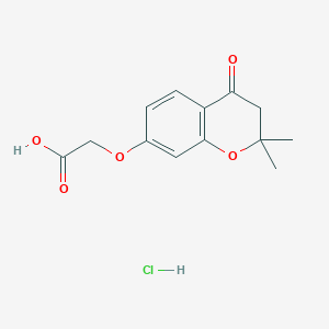 2-((2,2-Dimethyl-4-oxochroman-7-yl)oxy)acetic acid hydrochloride