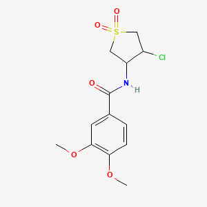 molecular formula C13H16ClNO5S B7760560 N-(4-chloro-1,1-dioxidotetrahydrothiophen-3-yl)-3,4-dimethoxybenzamide 