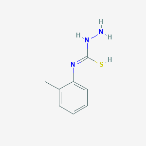 molecular formula C8H11N3S B7760750 N-amino-N'-(2-methylphenyl)carbamimidothioic acid 