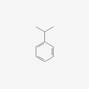 molecular formula C9H12<br>C9H12<br>C6H5CH(CH3)2 B7761008 Cumene CAS No. 101316-43-2
