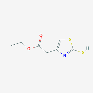 molecular formula C7H9NO2S2 B7761066 ethyl 2-(2-sulfanyl-1,3-thiazol-4-yl)acetate 