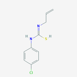 molecular formula C10H11ClN2S B7761150 N-(4-chlorophenyl)-N'-prop-2-enylcarbamimidothioic acid 