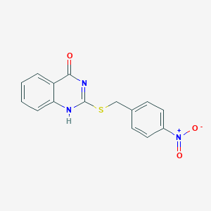 molecular formula C15H11N3O3S B7761161 2-[(4-nitrophenyl)methylsulfanyl]-1H-quinazolin-4-one 