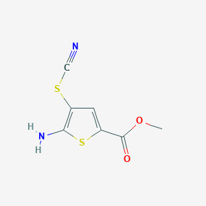 molecular formula C7H6N2O2S2 B7761603 Methyl 5-amino-4-thiocyanatothiophene-2-carboxylate CAS No. 890095-75-7
