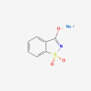 molecular formula C7H4NNaO3S B7761634 sodium;1,1-dioxo-1,2-benzothiazol-3-olate 