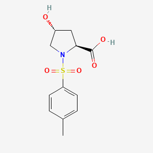 molecular formula C12H15NO5S B7761636 L-Proline, 4-hydroxy-1-[(4-methylphenyl)sulfonyl]-, (4R)- 