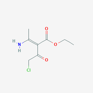 molecular formula C8H12ClNO3 B7761668 ethyl (E)-3-amino-2-(2-chloroacetyl)but-2-enoate 