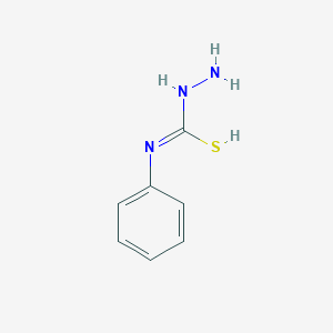 molecular formula C7H9N3S B7761687 N-amino-N'-phenylcarbamimidothioic acid 