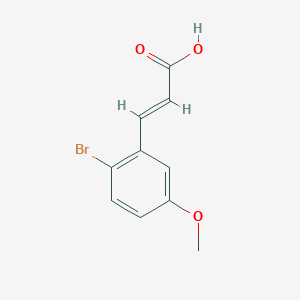 molecular formula C10H9BrO3 B7761708 (E)-3-(2-Bromo-5-methoxyphenyl)acrylic acid 