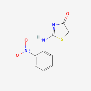 molecular formula C9H7N3O3S B7762177 2-(2-nitroanilino)-1,3-thiazol-4-one 