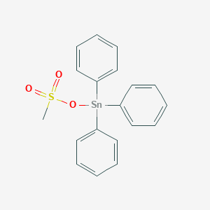 molecular formula C19H18O3SSn B077623 Stannane, ((methylsulfonyl)oxy)triphenyl- CAS No. 13302-08-4