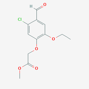 molecular formula C12H13ClO5 B7762465 Methyl 2-(5-chloro-2-ethoxy-4-formylphenoxy)acetate 