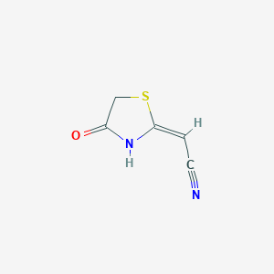molecular formula C5H4N2OS B7762480 Acetonitrile, (4-oxo-2-thiazolidinylidene)- 