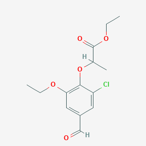 molecular formula C14H17ClO5 B7762488 Ethyl 2-(2-chloro-6-ethoxy-4-formylphenoxy)propanoate 