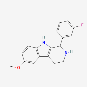 molecular formula C18H17FN2O B7762497 1-(3-fluorophenyl)-6-methoxy-2,3,4,9-tetrahydro-1H-pyrido[3,4-b]indole 