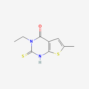 B7762511 3-Ethyl-2-mercapto-6-methylthieno[2,3-D]pyrimidin-4(3H)-one CAS No. 937598-12-4
