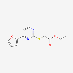B7762583 Ethyl 2-((4-(furan-2-yl)pyrimidin-2-yl)thio)acetate CAS No. 937599-96-7