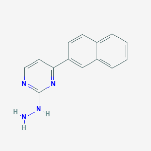 2-Hydrazinyl-4-(naphthalen-2-yl)pyrimidine
