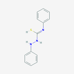 molecular formula C13H13N3S B7762930 N-anilino-N'-phenylcarbamimidothioic acid 
