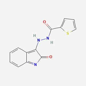 molecular formula C13H9N3O2S B7762934 N'-(2-oxoindol-3-yl)thiophene-2-carbohydrazide 