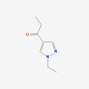 molecular formula C8H12N2O B7763089 1-(1-ethyl-1H-pyrazol-4-yl)propan-1-one 