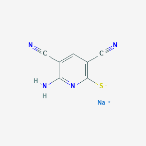 molecular formula C7H3N4NaS B7763538 sodium;6-amino-3,5-dicyanopyridine-2-thiolate 