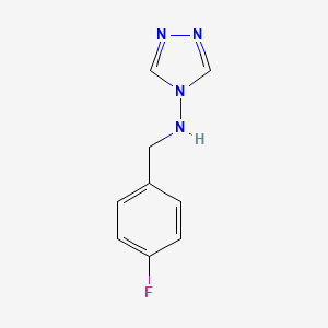 molecular formula C9H9FN4 B7763604 N-[(4-fluorophenyl)methyl]-1,2,4-triazol-4-amine 