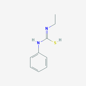 molecular formula C9H12N2S B7763608 N'-ethyl-N-phenylcarbamimidothioic acid 