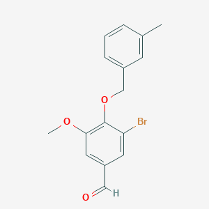 3-Bromo-5-methoxy-4-[(3-methylbenzyl)oxy]benzaldehyde