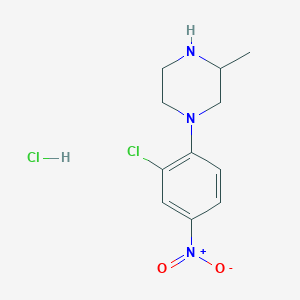 1-(2-Chloro-4-nitrophenyl)-3-methylpiperazine hydrochloride