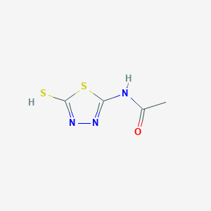molecular formula C4H5N3OS2 B7763763 N-(5-sulfanyl-1,3,4-thiadiazol-2-yl)acetamide 
