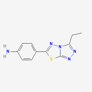 4-(3-Ethyl-[1,2,4]triazolo[3,4-b][1,3,4]thiadiazol-6-yl)aniline