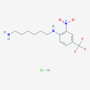 N'-[2-nitro-4-(trifluoromethyl)phenyl]hexane-1,6-diamine;hydrochloride