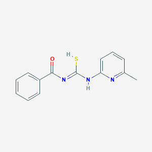 molecular formula C14H13N3OS B7764001 N'-benzoyl-N-(6-methylpyridin-2-yl)carbamimidothioic acid 