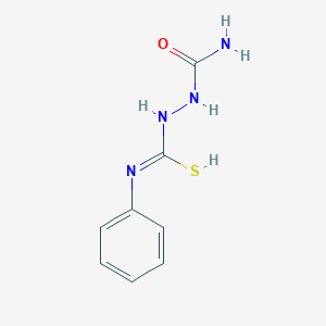 molecular formula C8H10N4OS B7764010 N-(carbamoylamino)-N'-phenylcarbamimidothioic acid 