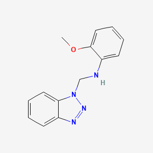 molecular formula C14H14N4O B7764038 N-(1H-1,2,3-benzotriazol-1-ylmethyl)-2-methoxyaniline CAS No. 62001-33-6