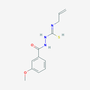 molecular formula C12H15N3O2S B7764069 N-[(3-methoxybenzoyl)amino]-N'-prop-2-enylcarbamimidothioic acid 