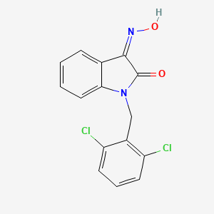 molecular formula C15H10Cl2N2O2 B7764099 (3Z)-1-[(2,6-dichlorophenyl)methyl]-3-hydroxyiminoindol-2-one 