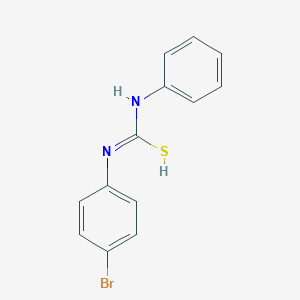molecular formula C13H11BrN2S B7764173 N'-(4-bromophenyl)-N-phenylcarbamimidothioic acid 