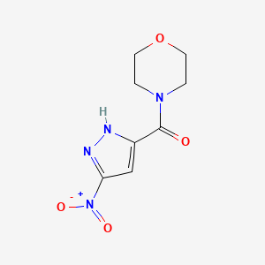 molecular formula C8H10N4O4 B7764300 morpholin-4-yl-(3-nitro-1H-pyrazol-5-yl)methanone 