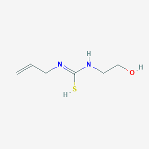 molecular formula C6H12N2OS B7764319 N-(2-hydroxyethyl)-N'-prop-2-enylcarbamimidothioic acid 