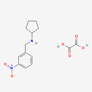 N-[(3-nitrophenyl)methyl]cyclopentanamine;oxalic acid