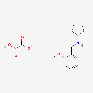 N-[(2-methoxyphenyl)methyl]cyclopentanamine;oxalic acid